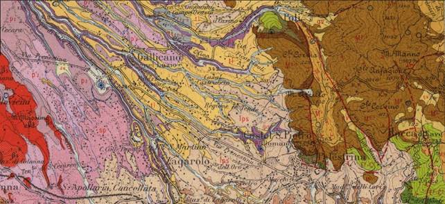 Figura 2 Dettaglio dell’area d’escursione evidenziato dal cerchio rosso.